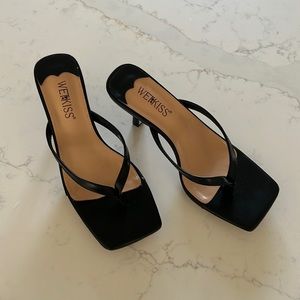 Women’s Black Thong Heels